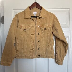 100% Cotton Corduroy Mustard Yellow/Tan Jacket